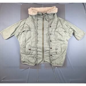 Moda Intl Victoria’s Secret Y2K Sherpa Lined Sage Anorak Small